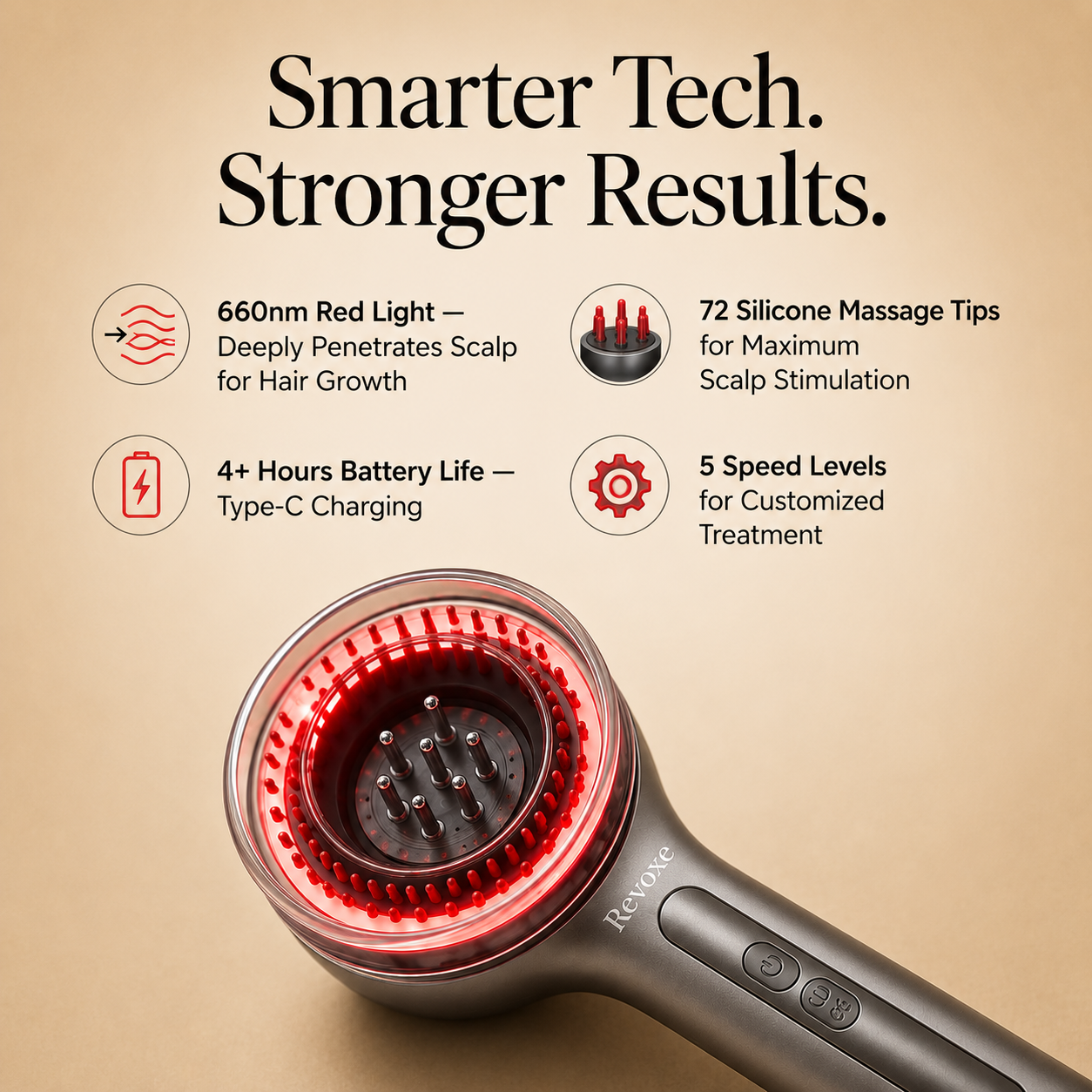 Revoxe™ RedLight Scalp Brush